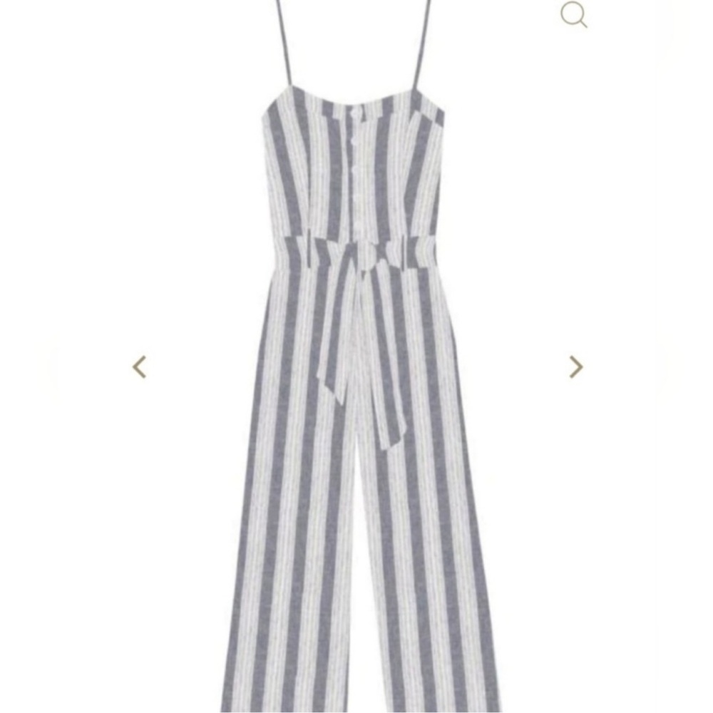 Rails Jumpsuit Womens Large Kyra Grey Striped Pantsuit Size L - Picture 4 of 9